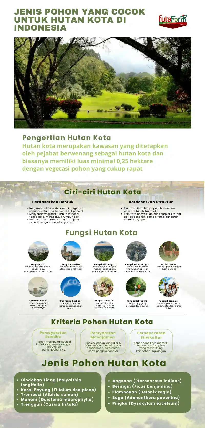Jenis pohon untuk hutan kota