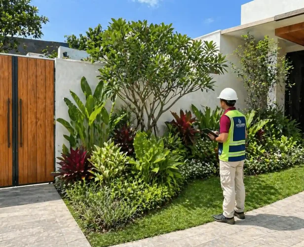 tanaman di landscape rumah